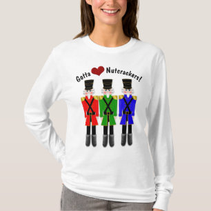 Camiseta de las señoras, manga larga, cascanueces