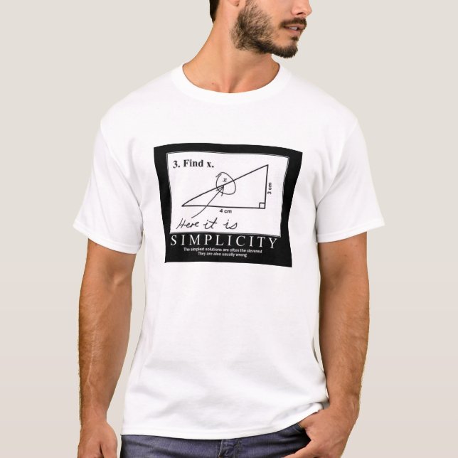 Camiseta de las soluciones simples (Anverso)