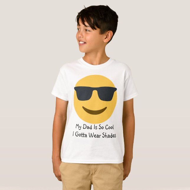 Camiseta de las sombras de la emoji fresca del (Anverso completo)