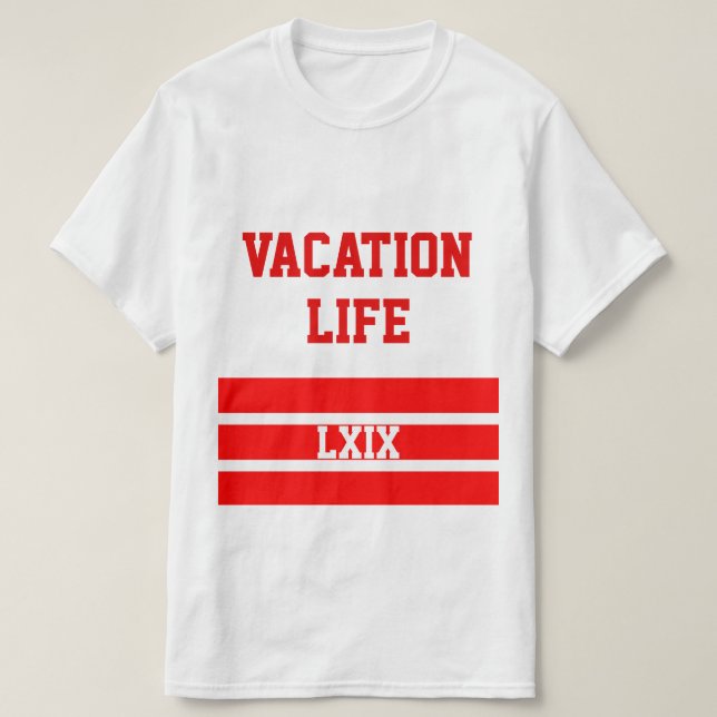 Camiseta de las vacaciones LXIX (Diseño del anverso)