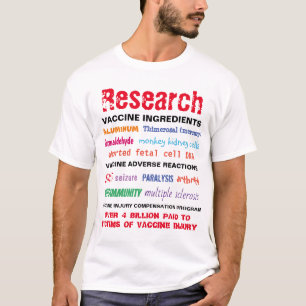 Camiseta de las vacunas de la investigación