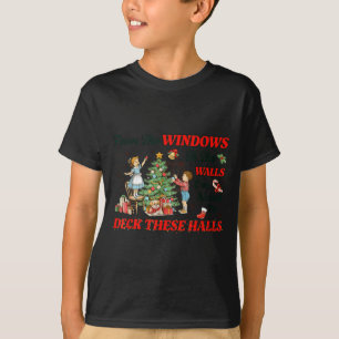 Camiseta De las ventanas a las paredes divertida Navidad