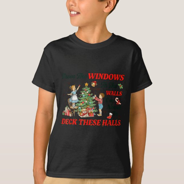 Camiseta De las ventanas a las paredes divertida Navidad (Anverso)