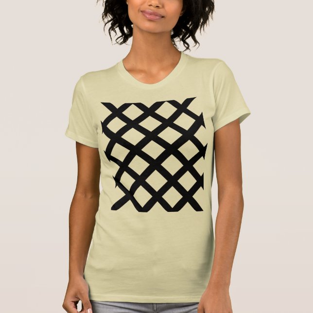 Camiseta de Lattice para adultos (crema y negro) (Anverso)