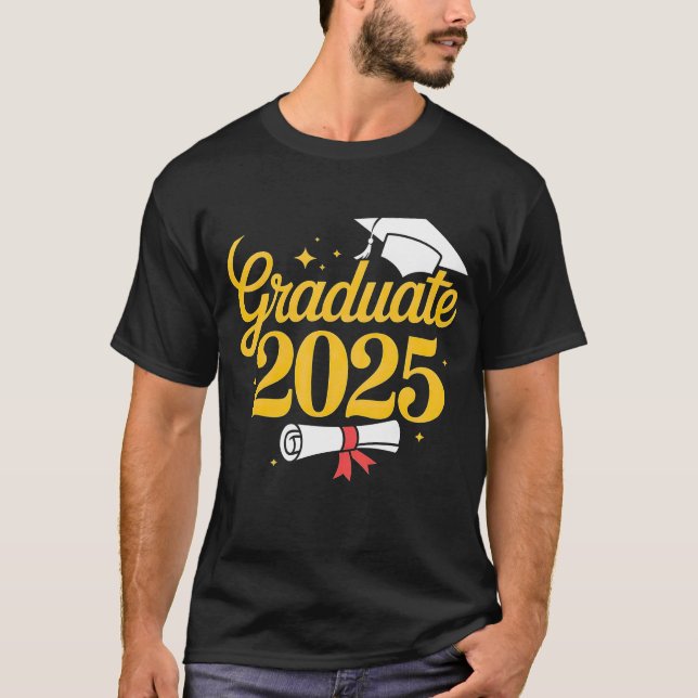 Camiseta de lazo de graduado 2025 (Anverso)