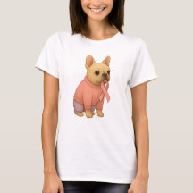 Camiseta de lazo rosa de la conciencia del cáncer 