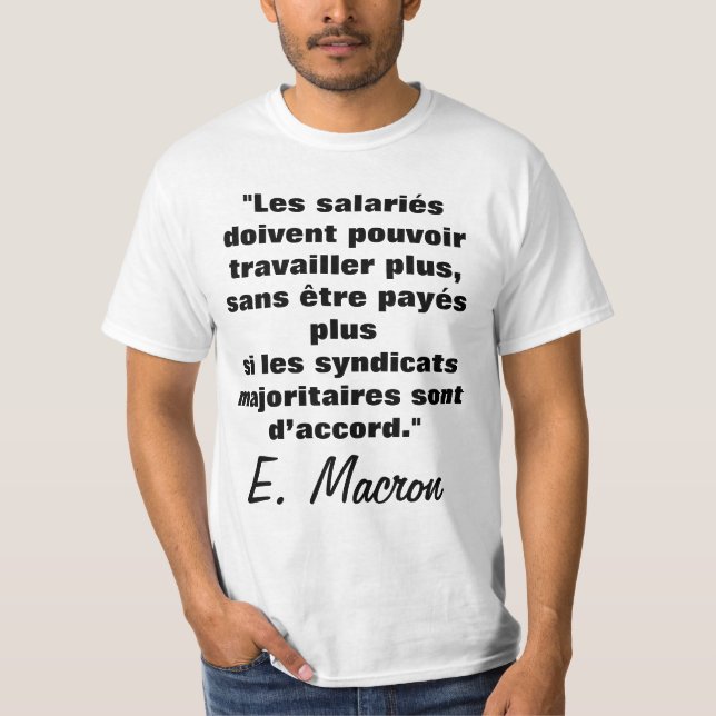 Camiseta de Le droit au Travail d'après E. M. (Anverso)