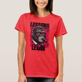 Camiseta de lecciones de jefe de gorila de mujeres