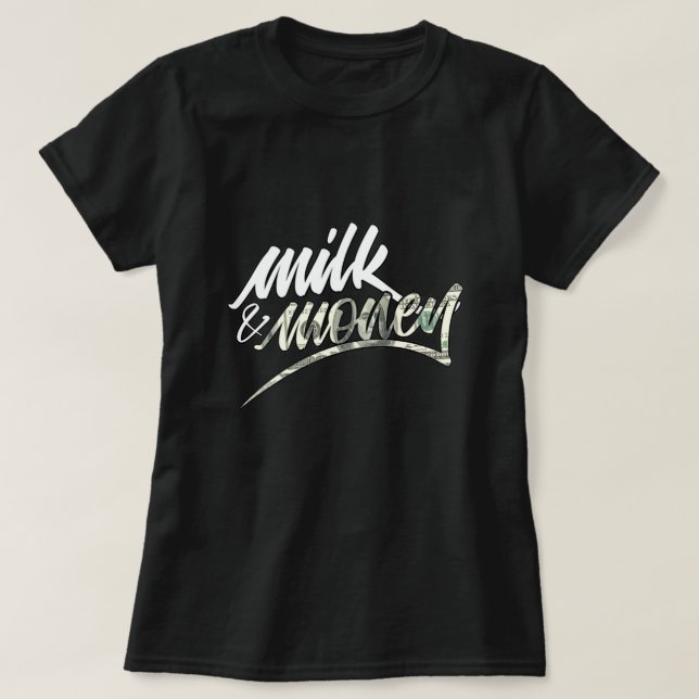 Camiseta de leche y dinero (Diseño del anverso)