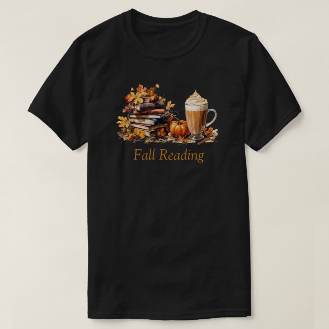 Camiseta de lectura de otoño (Diseño del anverso)