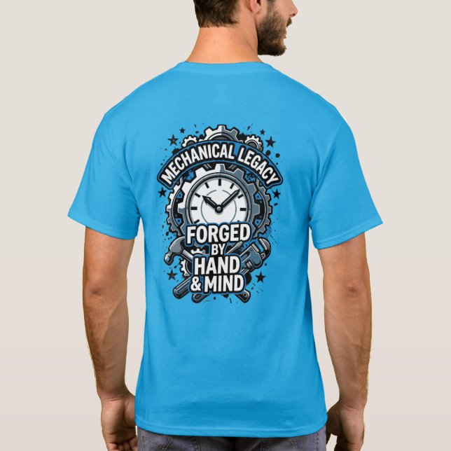 Camiseta de Legado Mecánico Forjada a Mano y Mente (Reverso)