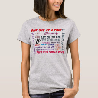 camiseta de lemas de recuperación