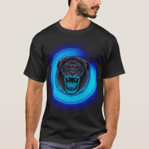 Camiseta de león azul