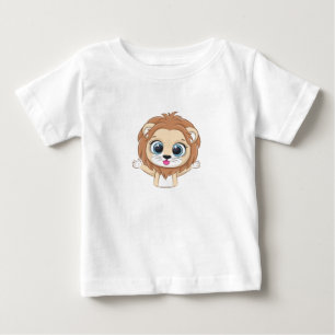 Camiseta de león bebé lindo