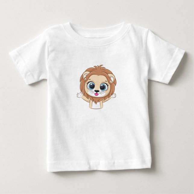 Camiseta de león bebé lindo (Anverso)
