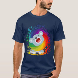 Camiseta de león blanco arco iris Personalizado li