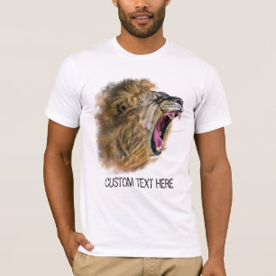 Camiseta de león con texto Personalizado