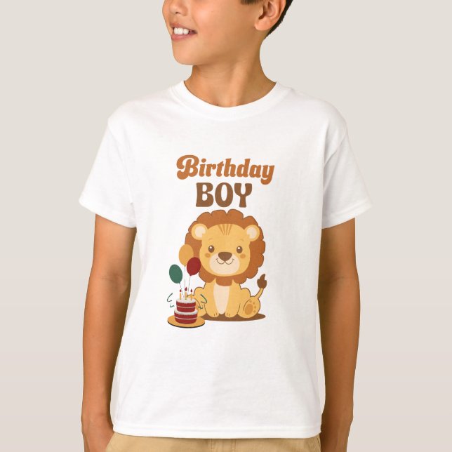 Camiseta de León Cumpleañero - León Adorable de la (Anverso)