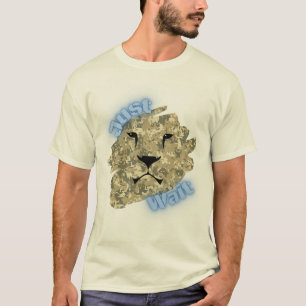 Camiseta de león de camuflaje