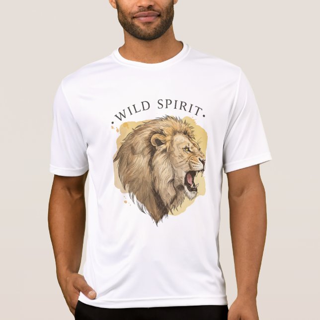Camiseta de león de espíritu salvaje (Anverso)