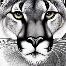 Camiseta de león de montaña