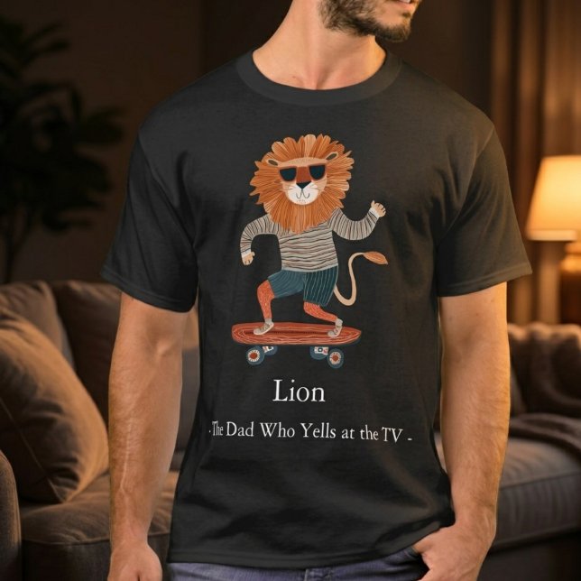 Camiseta de León Divertido que Grita al TV (Subido por el creador)