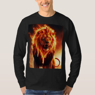 Camiseta de León Fiero para Hombres León en Llam