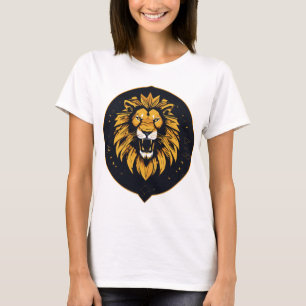 Camiseta de león geométrico caleidoscopio