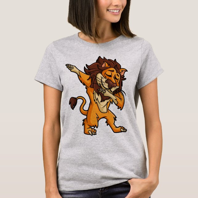 Camiseta de león haciendo dab (Anverso)