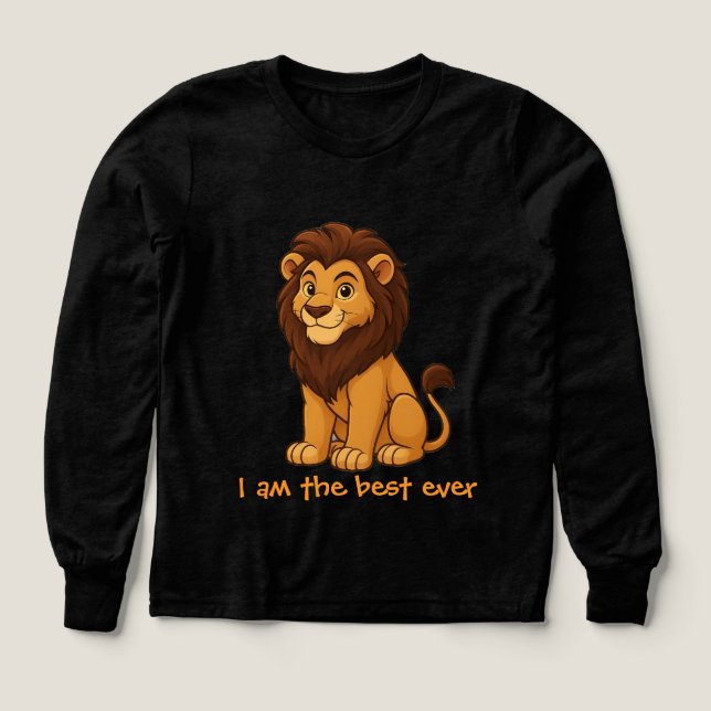 Camiseta de león lindo para niños "Soy el mejor de (Diseño frontal)