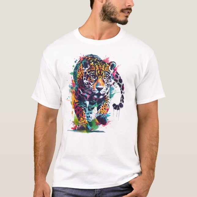 Camiseta de leopardo colorido (Anverso)