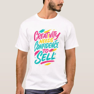 Camiseta de Letra a Pincel Artística 