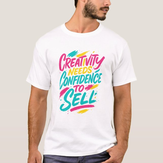 Camiseta de Letra a Pincel Artística  (Anverso)