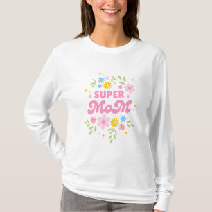 Camiseta de letra script rosa linda estética flora
