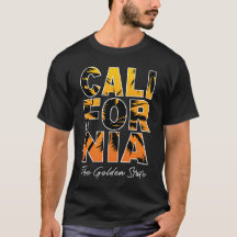 Camiseta de letras rellenas de palmeras de Califor