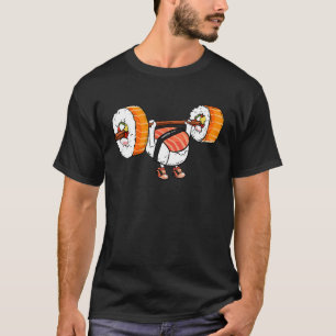 Camiseta de levantamiento de pesas de sushi Fitnes