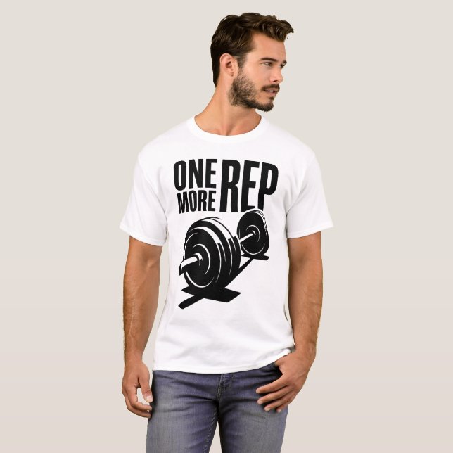 Camiseta de levantamiento de pesas One More Rep -  (Anverso completo)