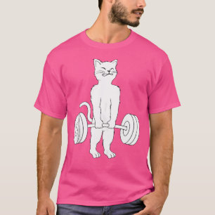 Camiseta de Levantamiento de Peso Muerto de Gato P