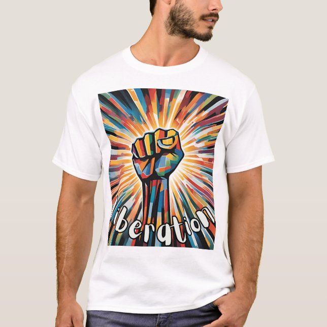 Camiseta de "liberación" - Un audaz símbolo de uni (Anverso)