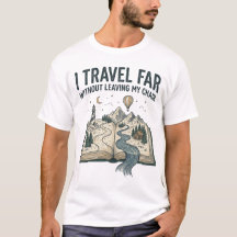 Camiseta de libro Viajo Lejos Sin Dejar Mi Silla