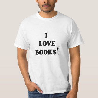 Camiseta de libros negros "I Love Books"