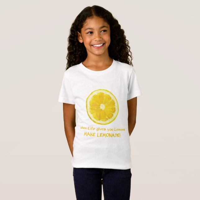 Camiseta de limón para niños. (Anverso completo)