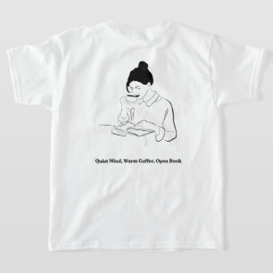 Camiseta de línea artística de libro estético y ca
