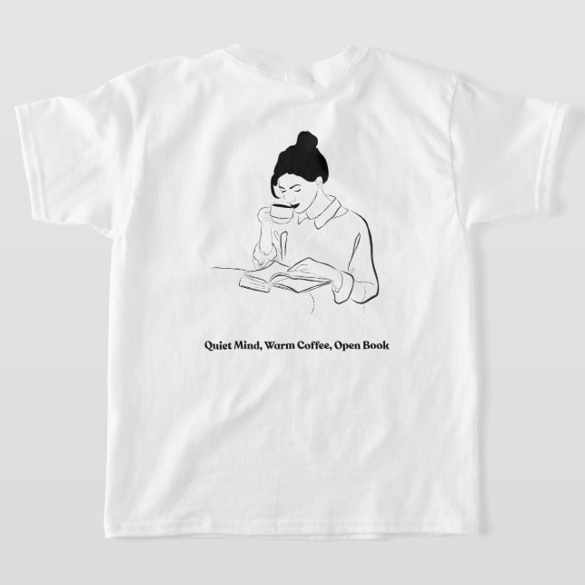 Camiseta de línea artística de libro estético y ca (Distribución Reverso )
