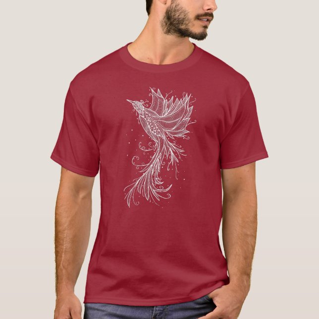 Camiseta de línea blanca Rising Phoenix (Anverso)