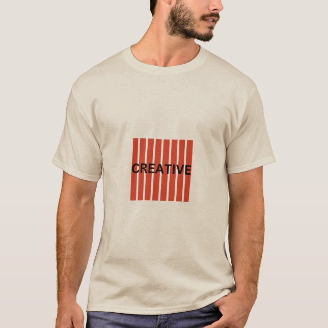 Camiseta de líneas creativas de visión vertical (Anverso)