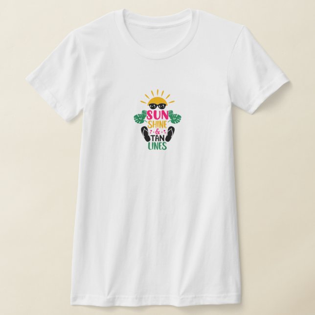 Camiseta de líneas de sol y bronceado (Distribución)