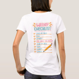Camiseta de lista de comprobación semanal