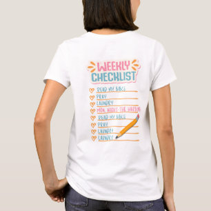 Camiseta de lista de comprobación semanal