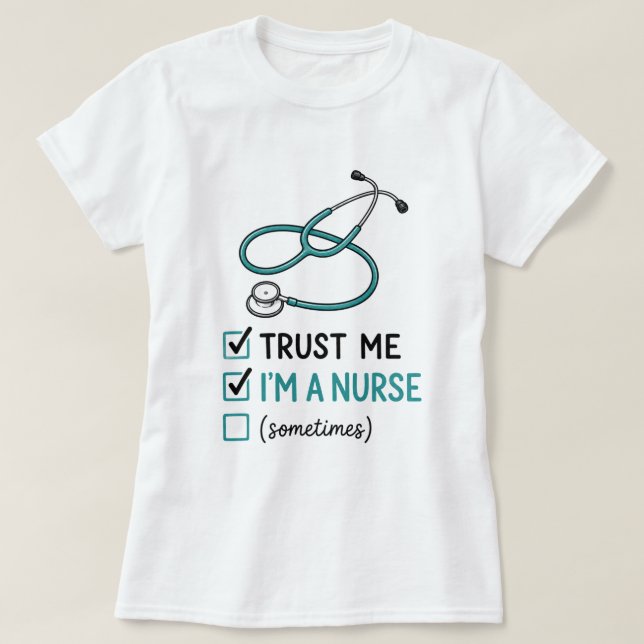 Camiseta de lista de verificación de enfermera div (Diseño del anverso)